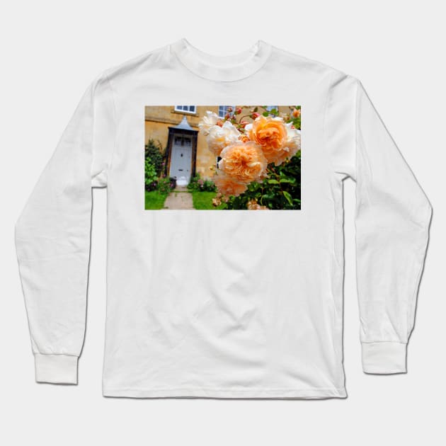 Blockley Village Cottage Cotswolds Gloucestershire Long Sleeve T-Shirt by AndyEvansPhotos